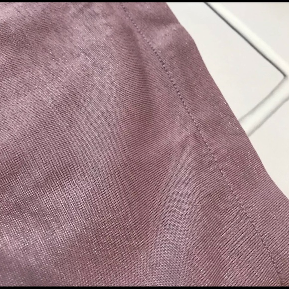 Free People Crop Top Sz L Metallic Lavender Halter - Picture 2 of 5